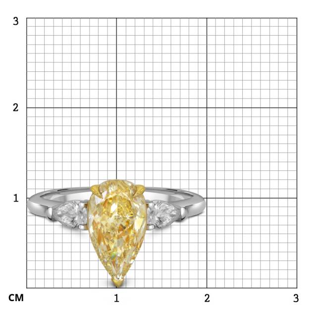 Помолвочное кольцо из белого золота с бриллиантами (053569)