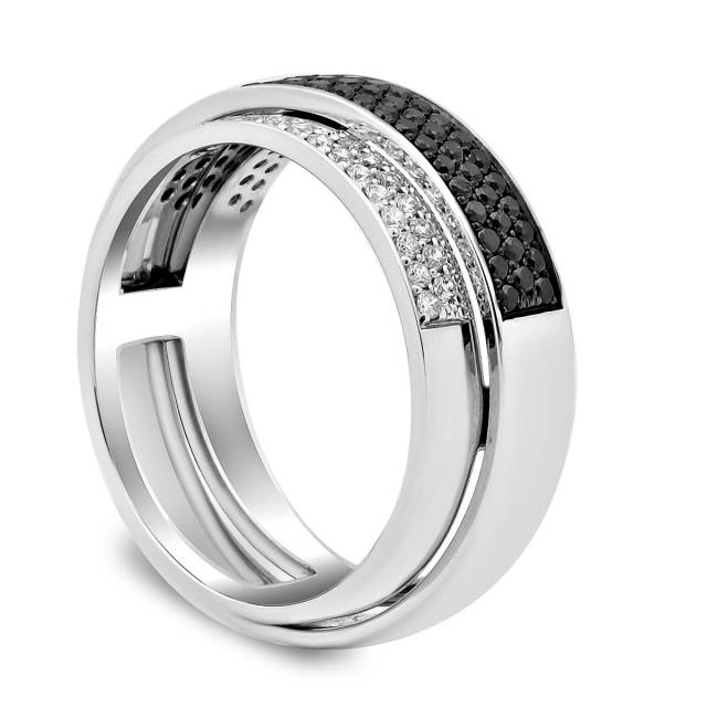 Кольцо из белого золота с бриллиантами (025708)