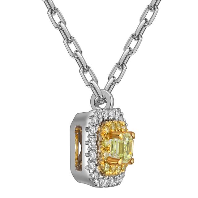 Колье из белого золота с бриллиантами (055140)