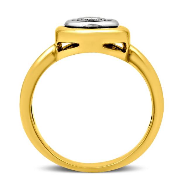 Кольцо из желтого золота с бриллиантами (025751)
