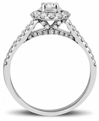 Помолвочное кольцо из белого золота с бриллиантами 16.25