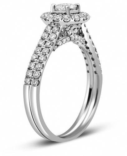 Помолвочное кольцо из белого золота с бриллиантами 16.25