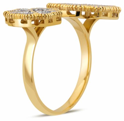 Кольцо из жёлтого золота с бриллиантами 17.5