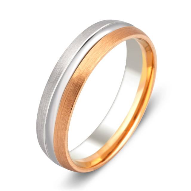 Обручальное кольцо из комбинированного золота (002920)