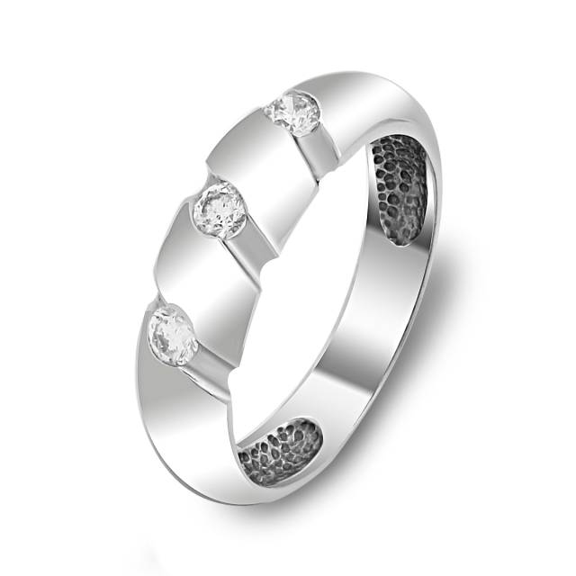 Кольцо из белого золота с бриллиантами (014551)