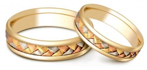 Обручальное кольцо из комбинированного золота 16.5