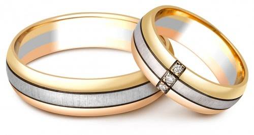 Обручальное кольцо из комбинированного золота 18.0