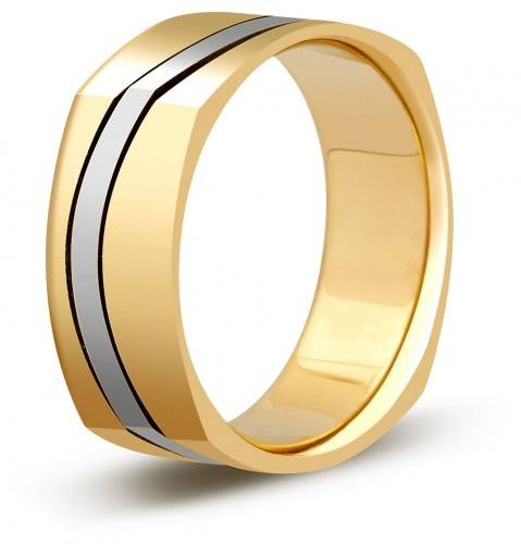 Обручальное кольцо из комбинированного золота 15.5