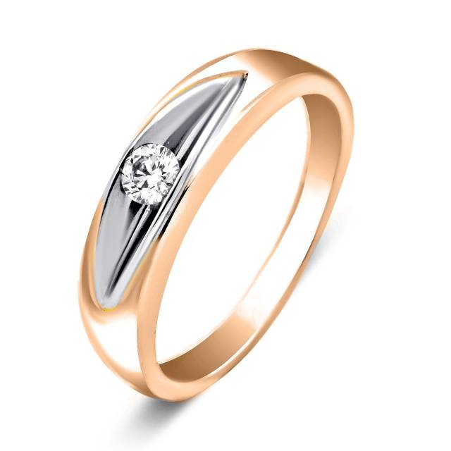 Кольцо из золота с бриллиантом (015395)