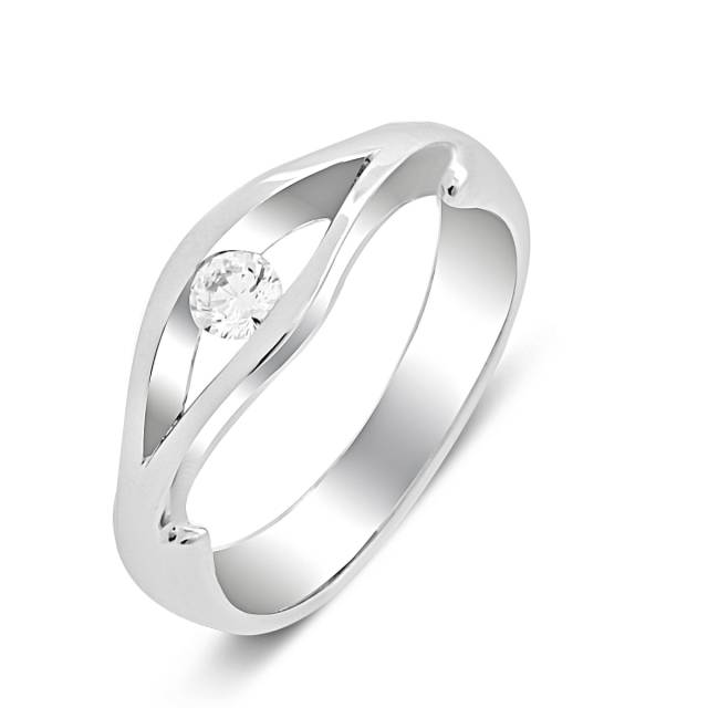 Кольцо из белого золота с бриллиантом (023354)