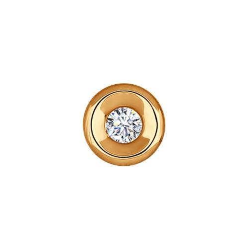 Кулон из красного золота с бриллиантом (035388)