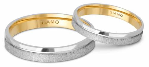 Обручальное кольцо из комбинированного золота Tiamo 16.5
