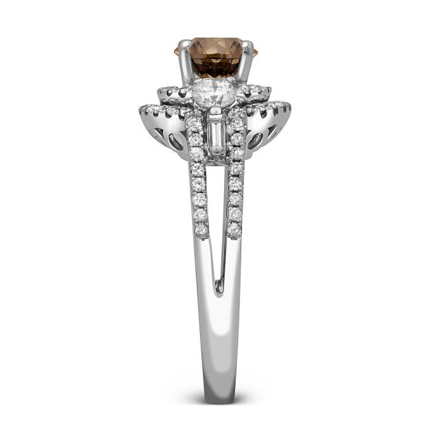 Помолвочное кольцо из белого золота с бриллиантами (049023)