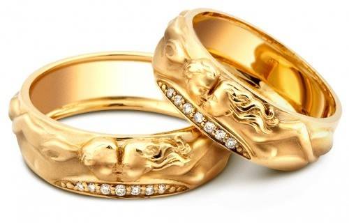 Обручальное кольцо из жёлтого золота с бриллиантами Leo Totti 16.0