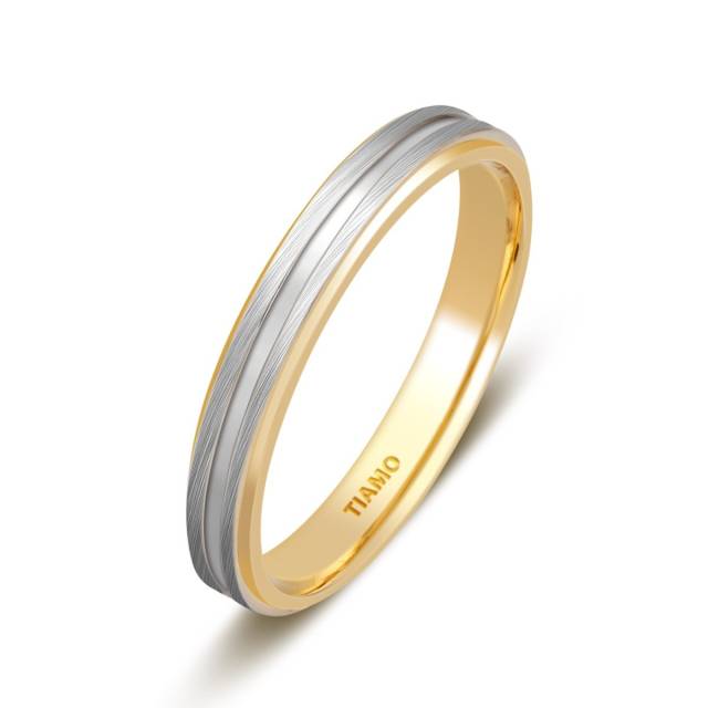 Обручальное кольцо из комбинированного золота TIAMO (000049)