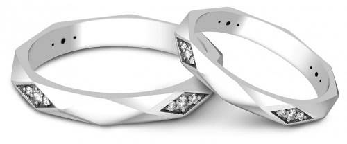 Обручальное кольцо из белого золота с бриллиантами Leo Totti 16.5