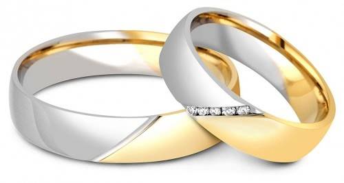 Обручальное кольцо из комбинированного золота  18.0