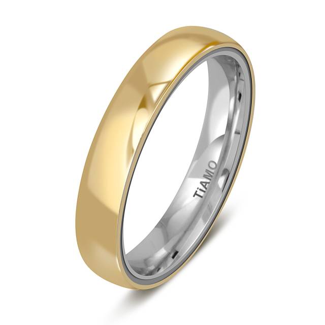 Обручальное кольцо из комбинированного золота TIAMO (045735)