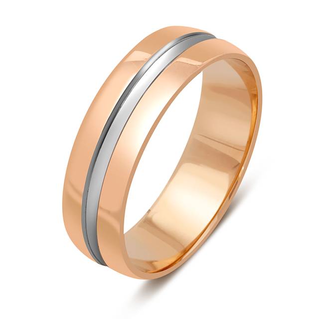 Обручальное кольцо из комбинированного золота (002913)