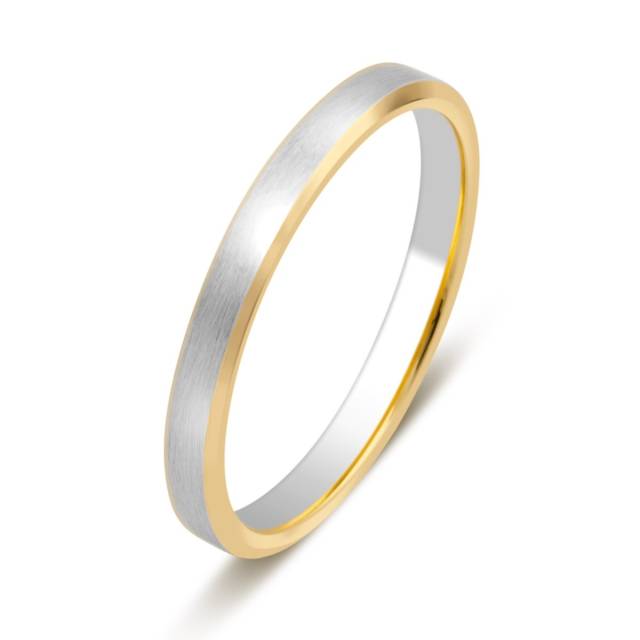 Обручальное кольцо из комбинированного золота (028678)