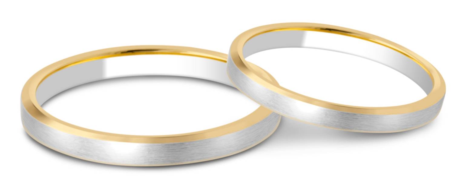 Обручальное кольцо из комбинированного золота (028678)
