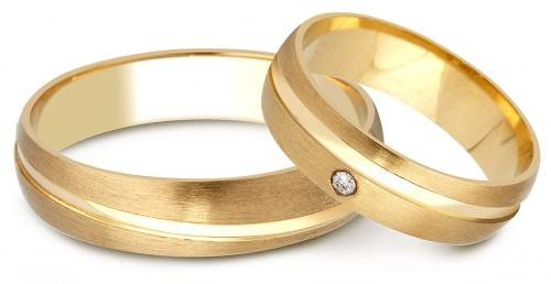 Обручальное кольцо из желтого золота 18.0