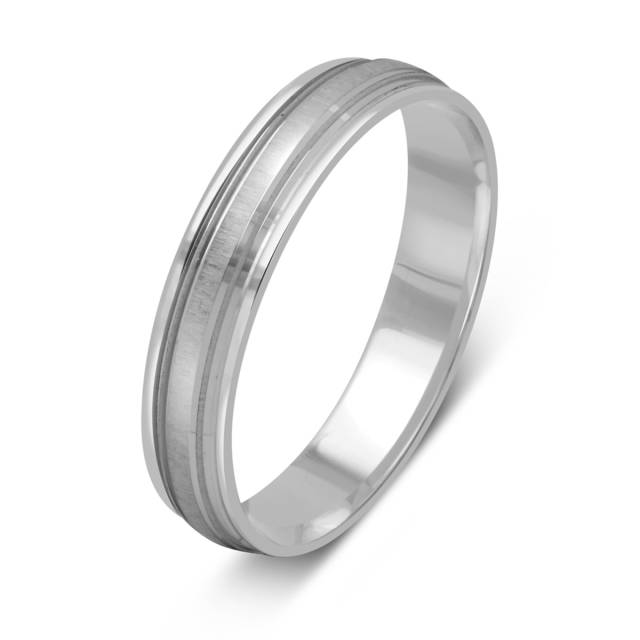 Обручальное кольцо из белого золота (040982)