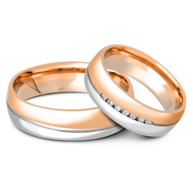 Обручальное кольцо из комбинированного золота (010896)
