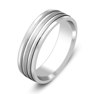 Обручальное кольцо из белого золота (000135)
