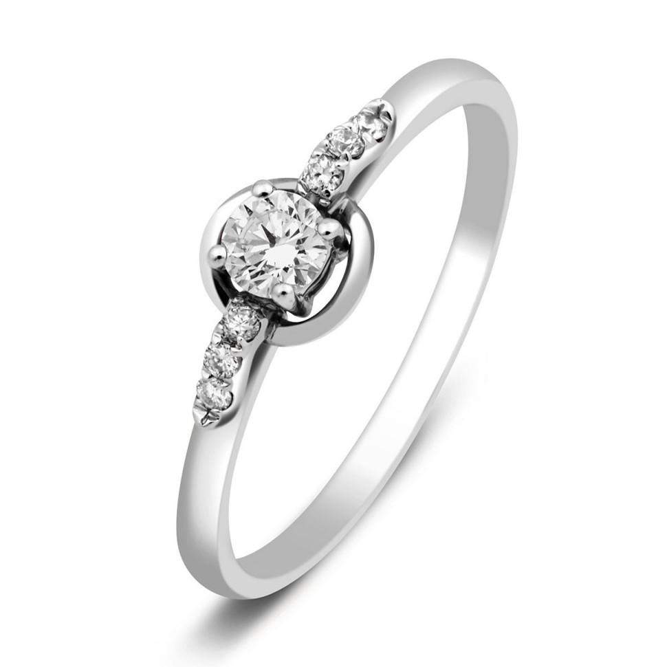 Помолвочное кольцо с бриллиантами (015179)