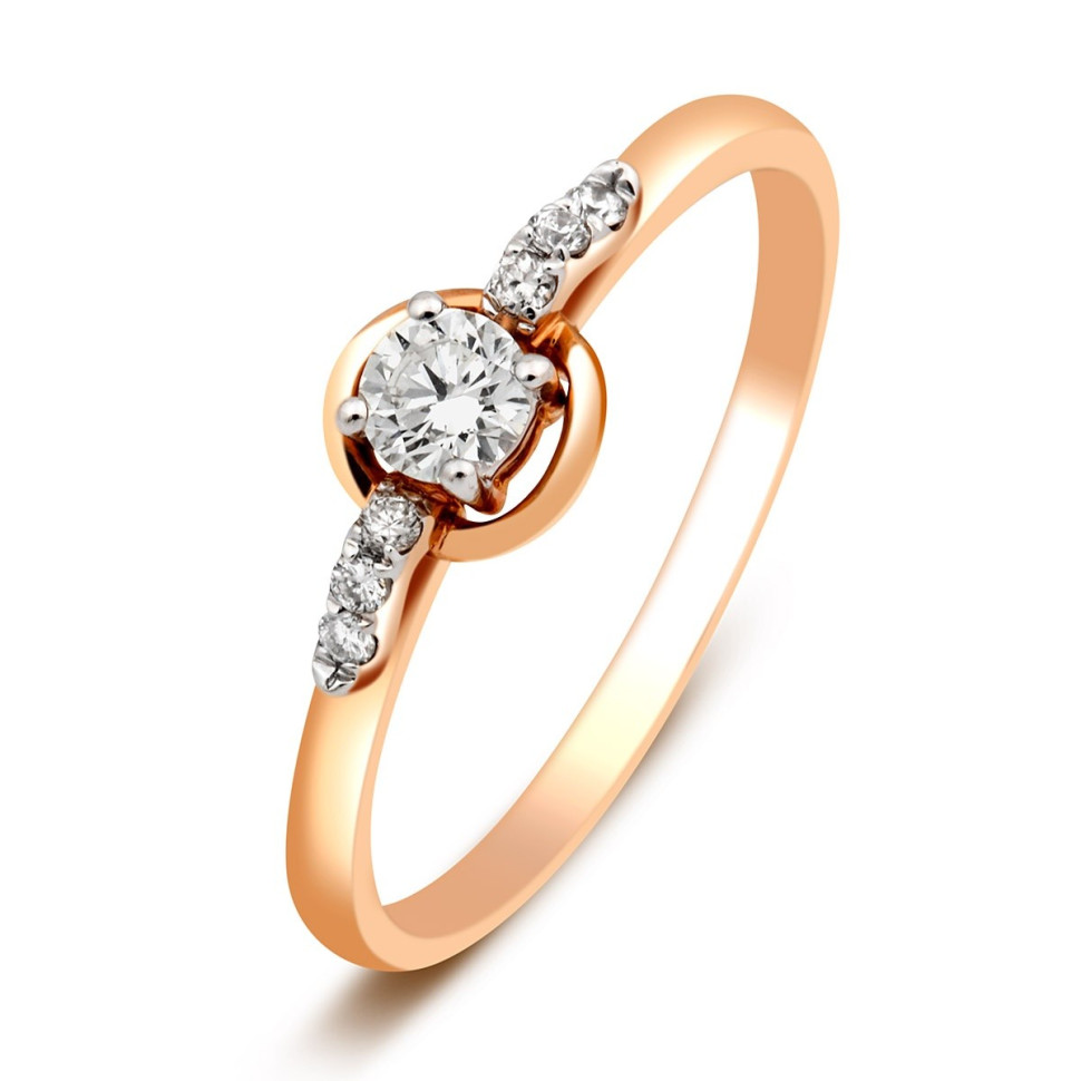 Помолвочное кольцо с бриллиантами (015179)