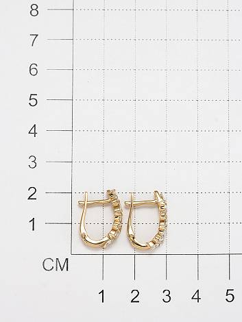 Серьги из красного золота с бриллиантами (053656)