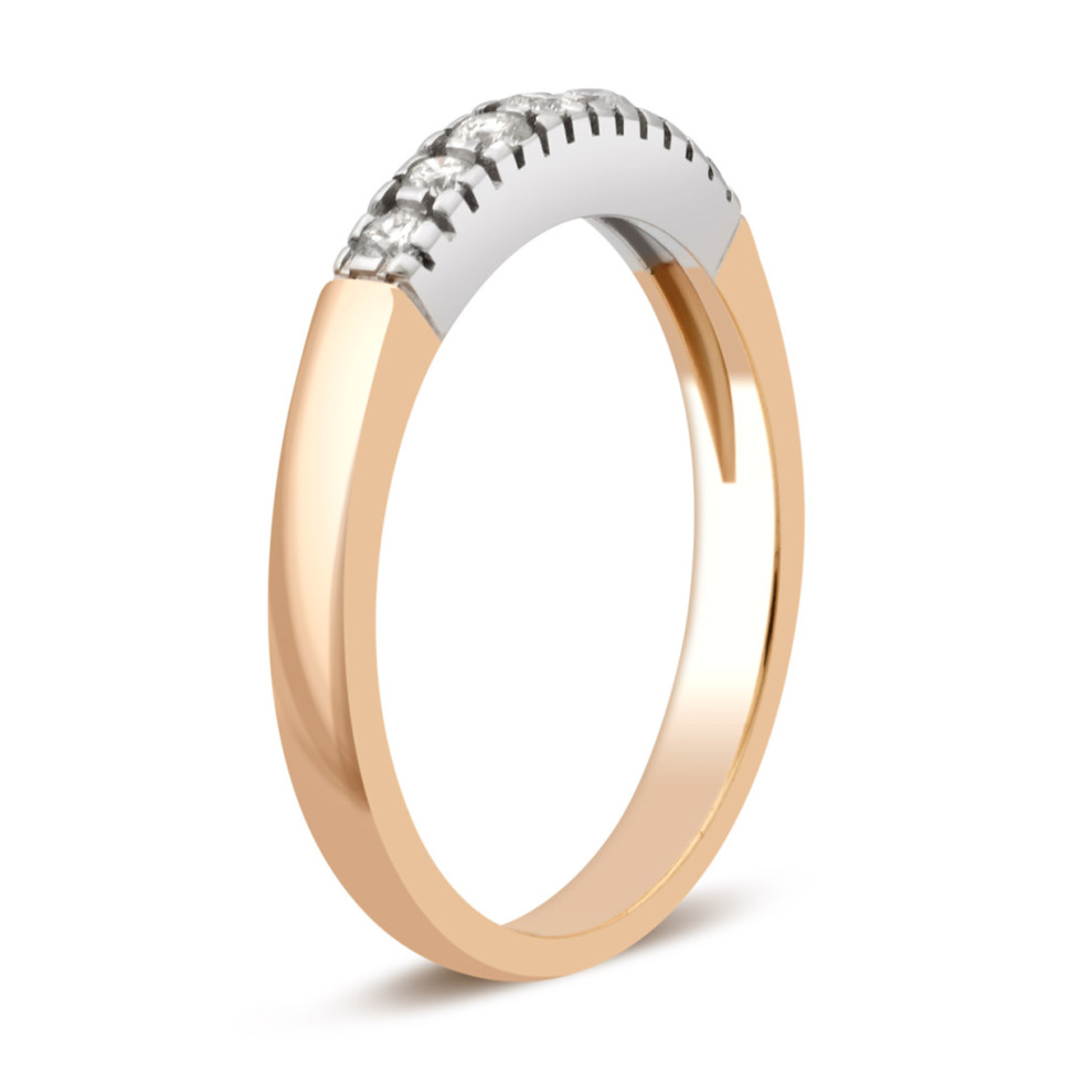 Кольцо из жёлтого золота с бриллиантами (018096)