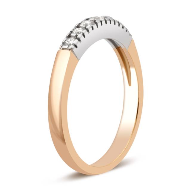 Кольцо из жёлтого золота с бриллиантами (018096)