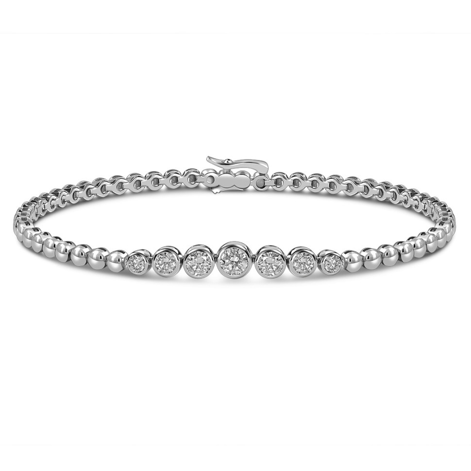 Браслет из белого золота с бриллиантами (059910)