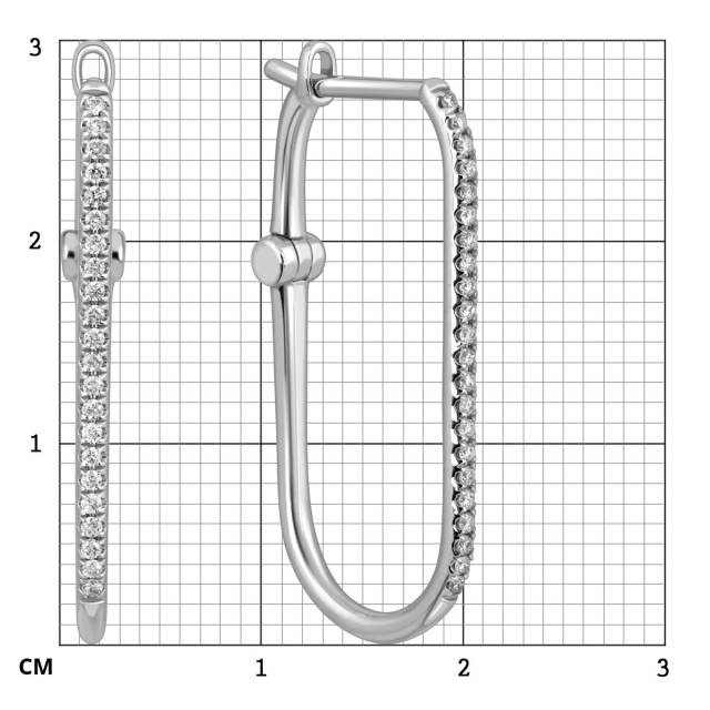 Серьги из белого золота с бриллиантами (057791)