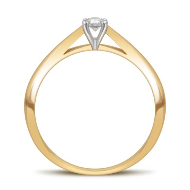 Помолвочное кольцо из жёлтого золота с бриллиантом (039398)