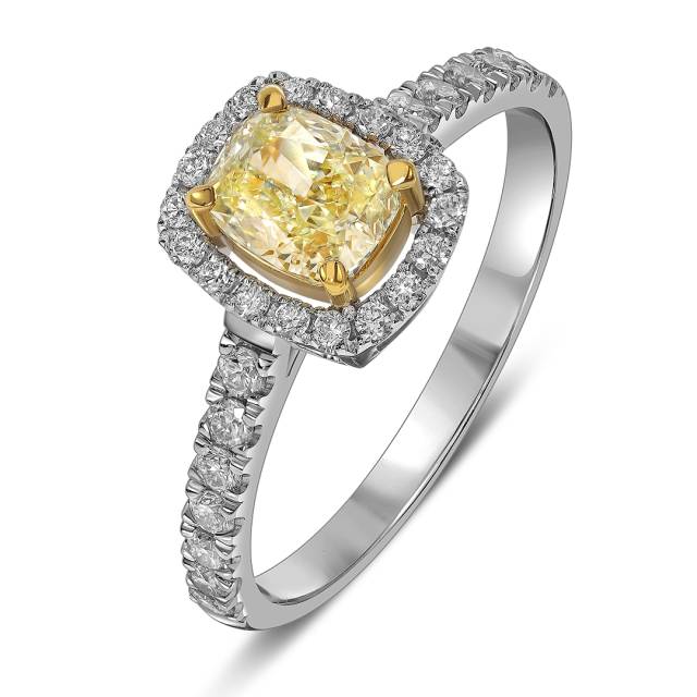 Кольцо из белого золота с бриллиантами (060278)