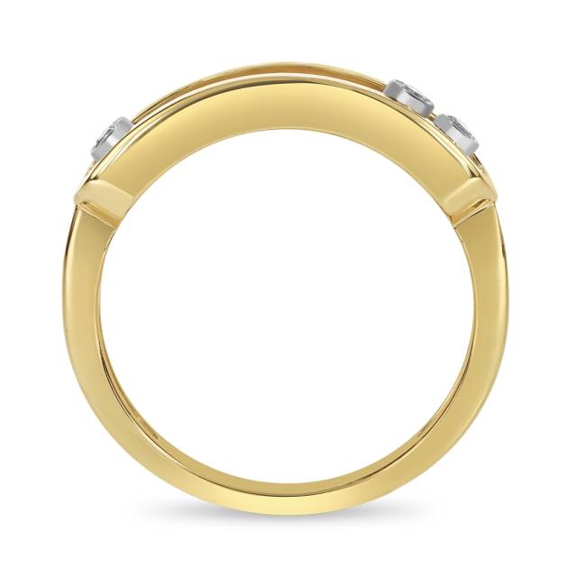 Кольцо из жёлтого золота с бриллиантами (061583)