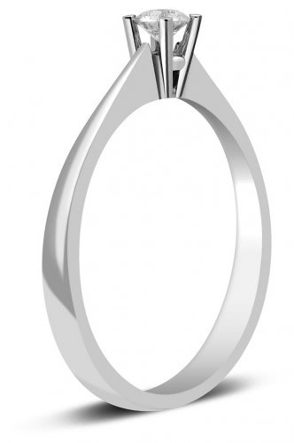 Помолвочное кольцо из белого золота с бриллиантом 16.0