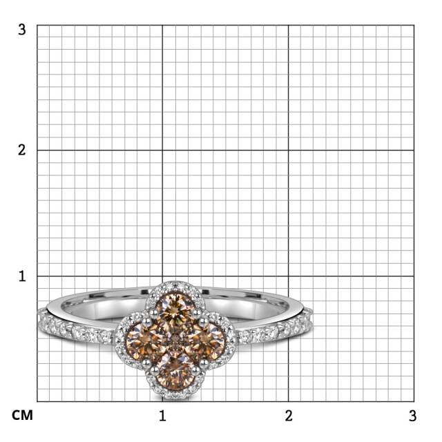 Кольцо из белого золота с бриллиантами (060547)