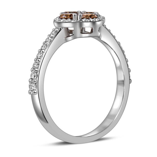 Кольцо из белого золота с бриллиантами (060547)