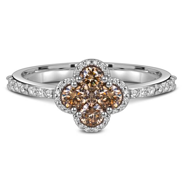 Кольцо из белого золота с бриллиантами (060547)