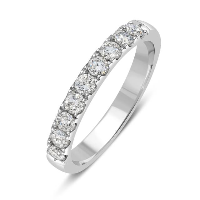 Обручальное кольцо из белого золота с бриллиантами (044930)