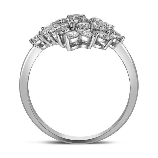 Кольцо из белого золота с бриллиантами (051634)