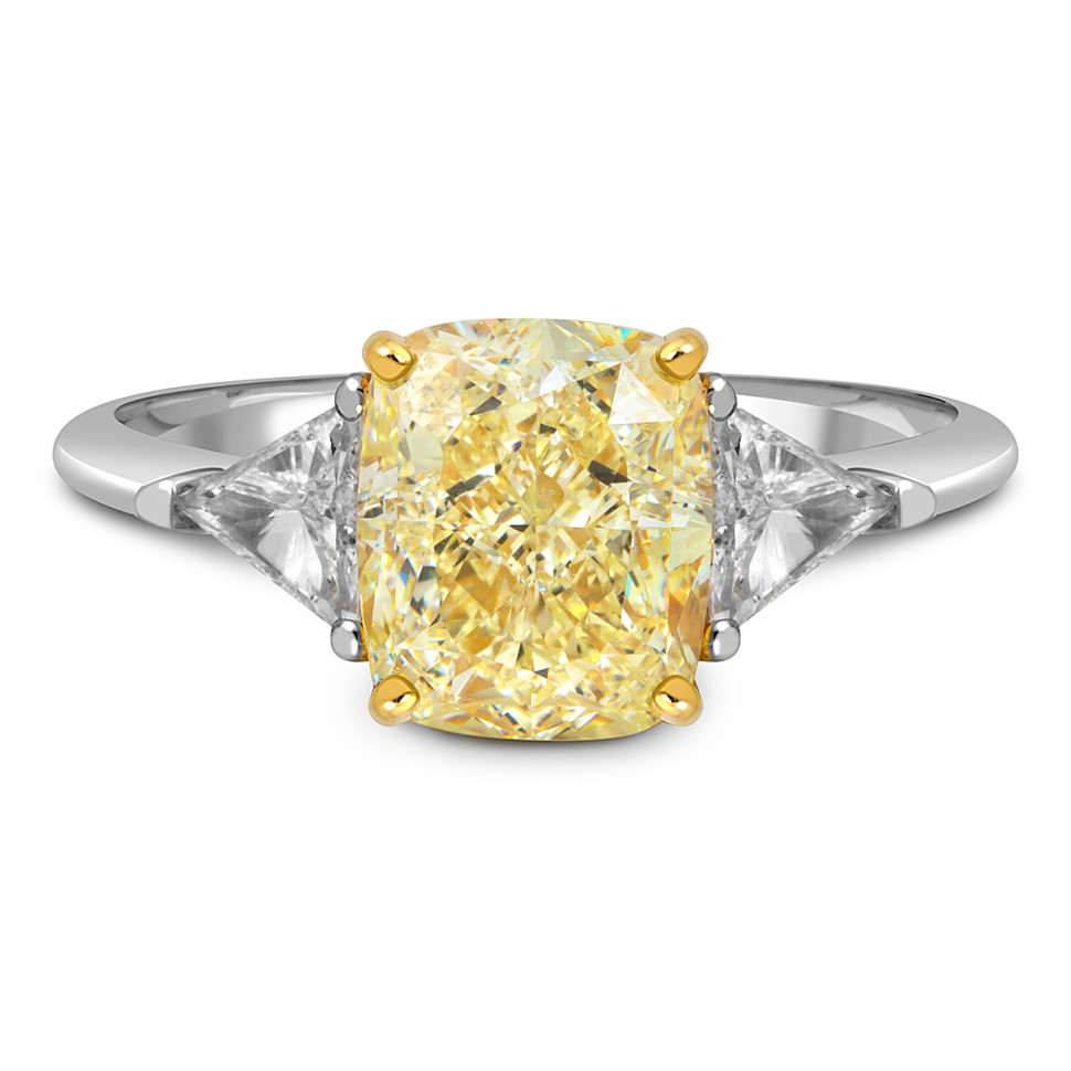 Помолвочное кольцо из белого золота с бриллиантами (052863)