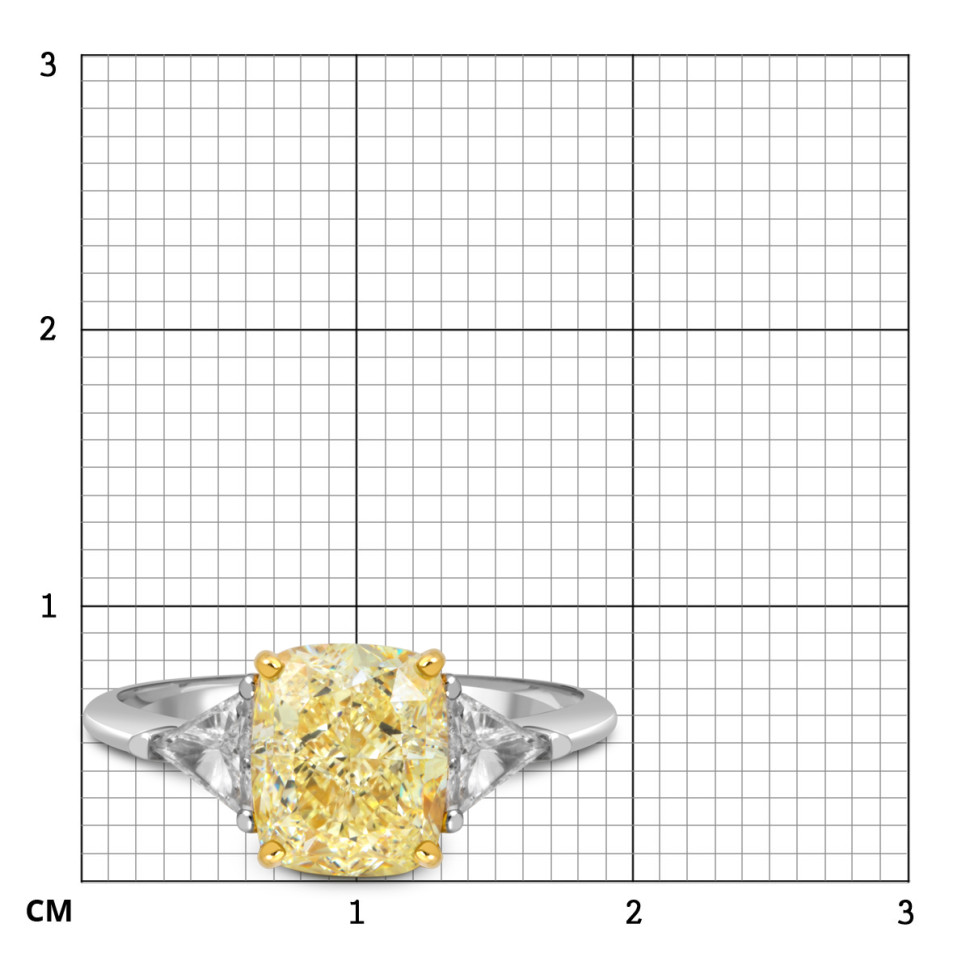 Помолвочное кольцо из белого золота с бриллиантами (052863)