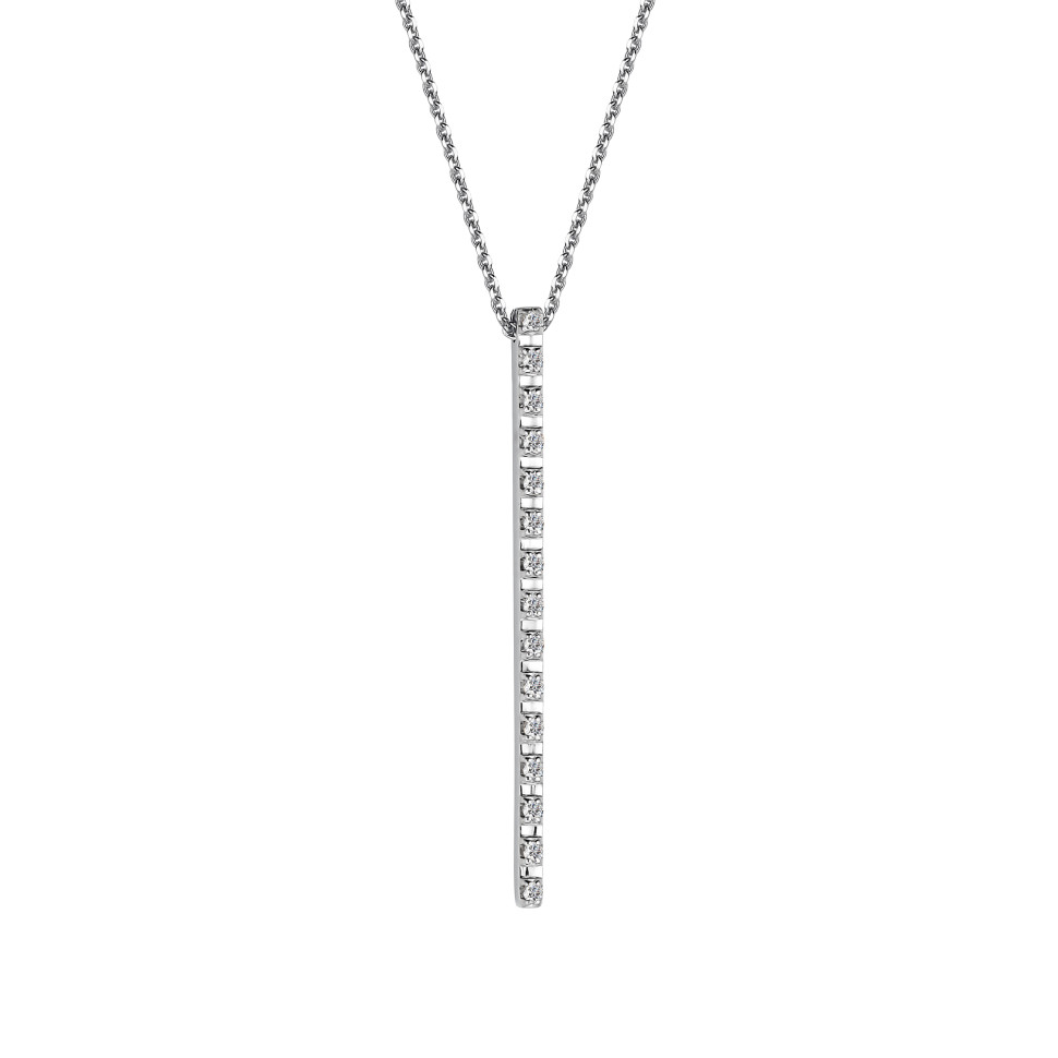 Колье из белого золота с бриллиантами (047121)