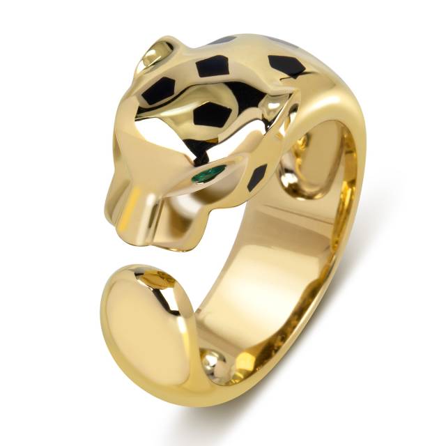 Кольцо из жёлтого золота с ситаллами (060534)