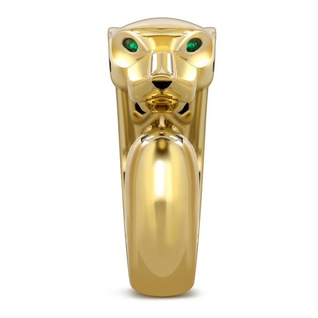 Кольцо из жёлтого золота с ситаллами (060534)